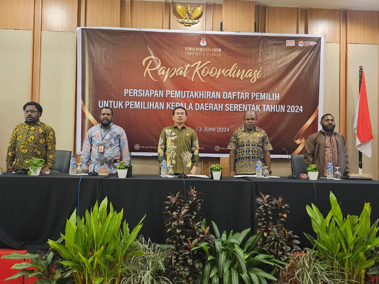 Rapat Koordinasi persiapan pemuktakhiran daftar pemilih untuk PILKADA serantak tahun 2024 untuk Kab. Puncak